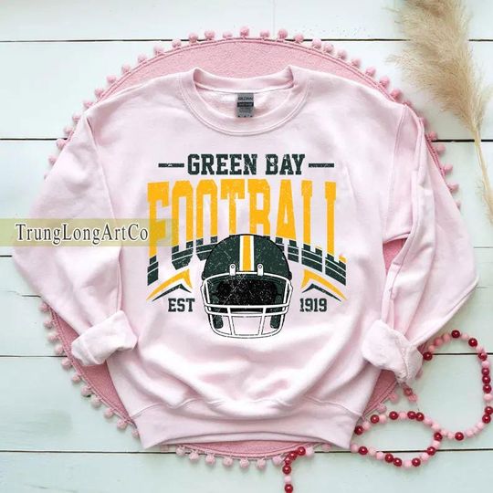 Discover Vintage Green Bay Football Sweatshirt, Football Fan Gift, Game Day Sweatshirt