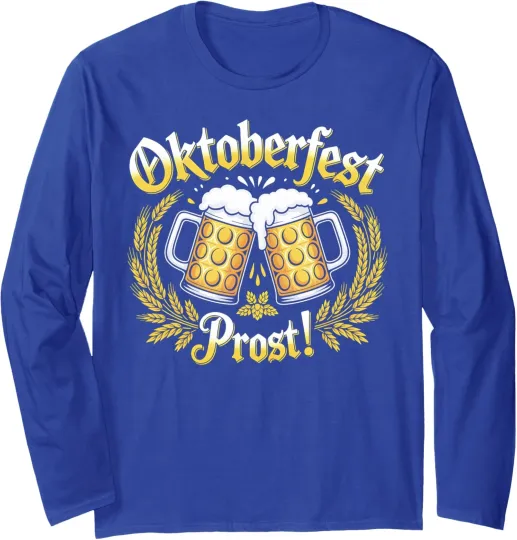 Discover Oktoberfest 2025 Beer Cheers Prost German Long Sleeve T-Shirt