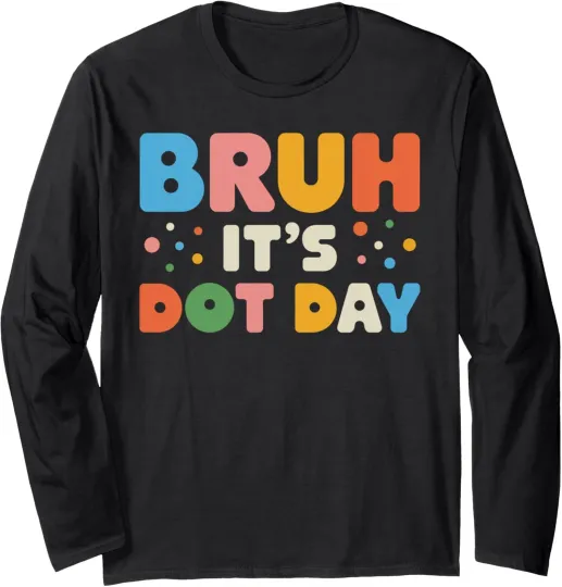 Discover Long Sleeve Polka Dot T-Shirt for Men