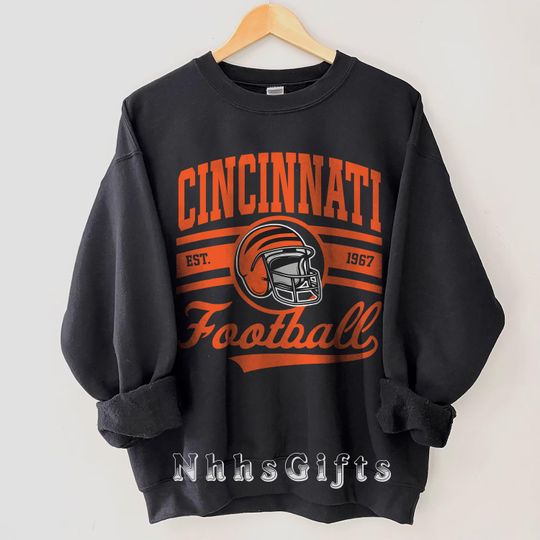 Discover Cincinnati Football Sweatshirt, Vintage Style Cincinnati Football Crewneck, Cincinnati Football Crewneck, Cincinnati Football Fan Gifts