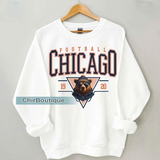 Discover Vintage style Chicago Football sweatshirt, Football shirt,Chicago  football Crewneck tshirt, Game day Football,American football tee