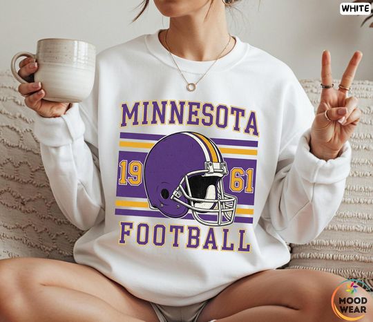 Discover Vintage Minnesota Football Sweatshirt, Retro Sports Fan Shirt, Trendy Game Day Gift Tee, Minnesota Mascot Sweatshirt, Minnesota Football Fan