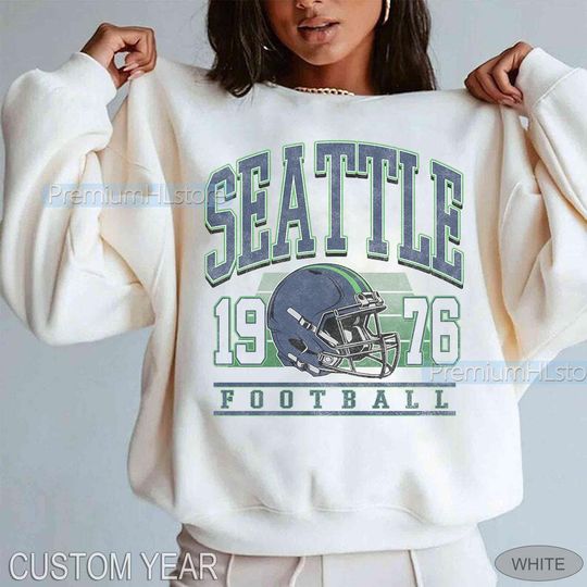 Discover Vintage Seattle Football Sweatshirt, Seattle football shirt, Football Fan Tee, Seattle t-shirt, Vintage Game Day Crewneck