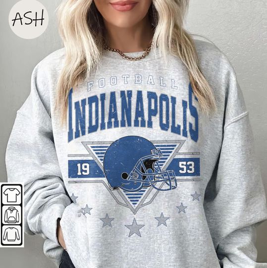 Vintage 90s Style Indianapolis Football Sweatshirt, Game Day, Indianapolis Team Football Shirt, Sunday Indianapolis, Indianapolis Football