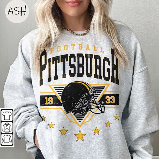 Discover Vintage 90s Style Pittsburgh Football Sweatshirt, Trendy Pittsburgh  Football Fan Gift, Pittsburgh Game Day Shirt, Steeler Fans Gift