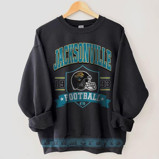 Jacksonville Football Sweatshirt, Vintage American Crewneck, Football Fan Gifts, Game Day Football Shirt, Custom Football Sweatshirt