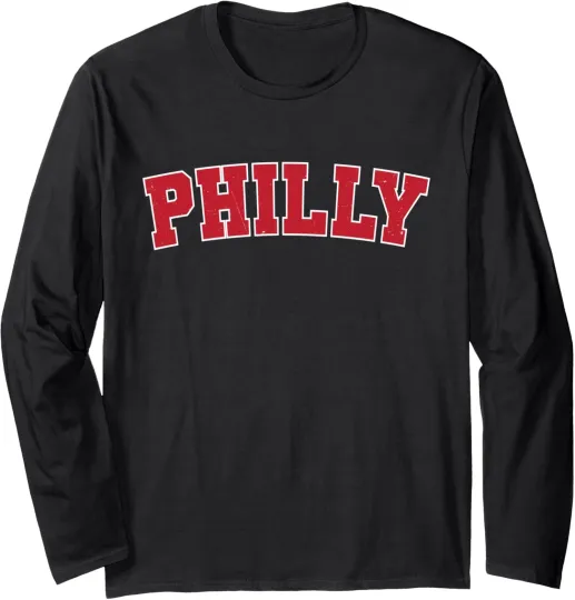Discover Vintage Distressed Philly Pennsylvania Long Sleeve T-Shirt