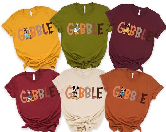 Discover Disney Thanksgiving Family Shirt, Mickey Gobble Shirt,Thanksgiving Shirt, Family Vacation Thanksgiving Shirt,Disney Gobble Shirt, Mickey Tee
