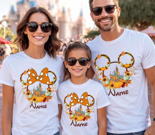 Disney Minnie Mickey Fall Shirts, Disney Fall Family Trip, Family Fall Thanksgiving Shirts, Disney Trip, Matching Family Thanksgiving Tee T7