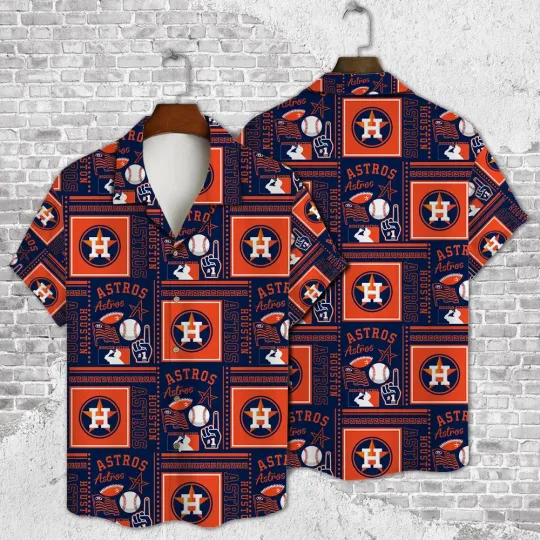Discover Houston Baseball Classic Block Summer Aloha Unisex Hawaiian Shirt, Gift for Fan