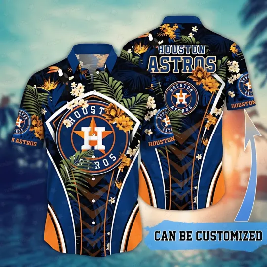 Discover Houston Baseball Custom Floral Vibes Summer Aloha Unisex Hawaiian Shirt, Gift for Fan