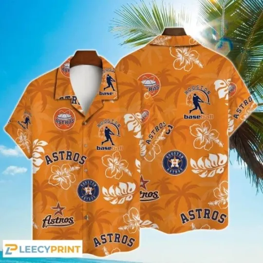 Major League Baseball Tropical Floral 2024 Asttrros Hawaiian Shirt, Gift for Fan