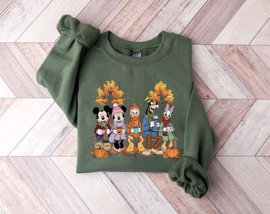 Discover Mickey And Friends Fall Pumpkin Sweatshirt, Disney Thanksgiving Sweatshirt, Disney Fall Autumn Sweatshirt, Disney Halloween Sweatshirt