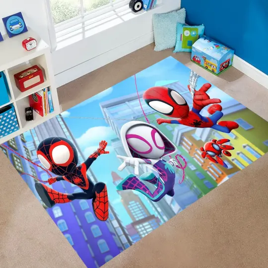 Spiderman Rug,Superhero Rug,Spidey and Friends Rug