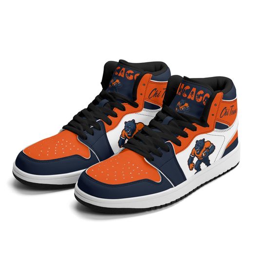Chicago Football Team Shoes for Men & Women Team Themed Basketball Sport Shoes White Bear Football Sneakers Chicago Sneakers Chicago Gifts