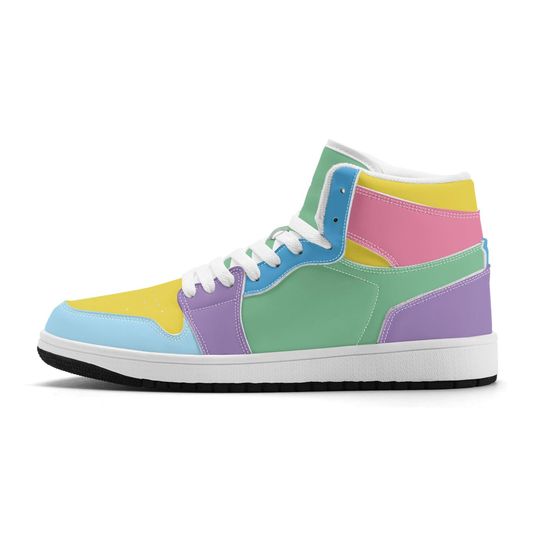 Discover Easter Shoes for Men and Women Easter Sneakers Colorful Pastel Sneakers Spring Shoes High Tops Egg Shoes He Is Risen Christian Shoes