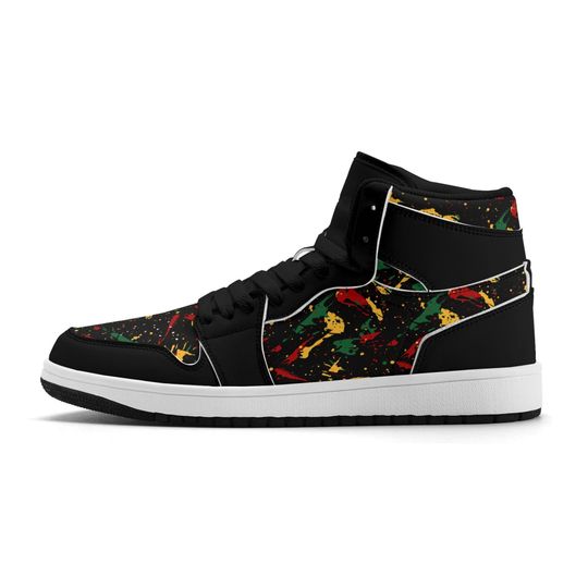 Casual Sneakers for Men & Women Sneakers Cool Shoes Sport Sneakers Laced Sneakers Trendy Rasta Shoes Fun Shoes