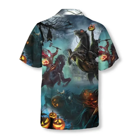 Headless Horseman Halloween Shirt Hawaiian Shirt Aloha Shirt