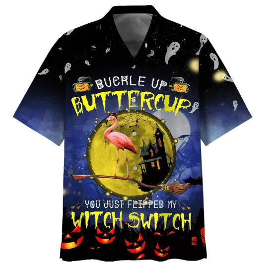 Discover Flamingo Hawaiian Shirt Tropical Halloween Hawaiian Shirt For Men Women