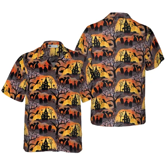 Spooky Night Halloween Hawaiian Shirt Halloween Shirt Aloha Shirt