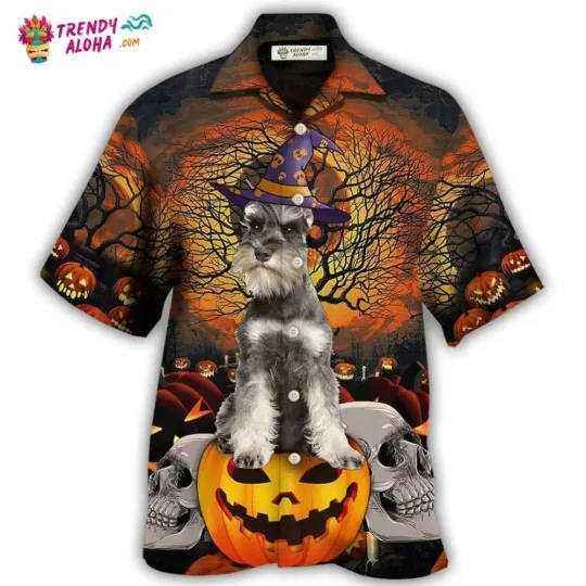Discover Halloween Schnauzer My Lovely Dog Hawaiian Shirt   Trendy Aloha_s46_37