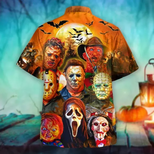 Discover Available Trick Or Treats Horror Killers Halloween Hawaiian Shir Hawaiian Shirt