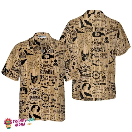 Discover Halloween Ouija Shirt For Men Hawaiian Shirt_3x3_97