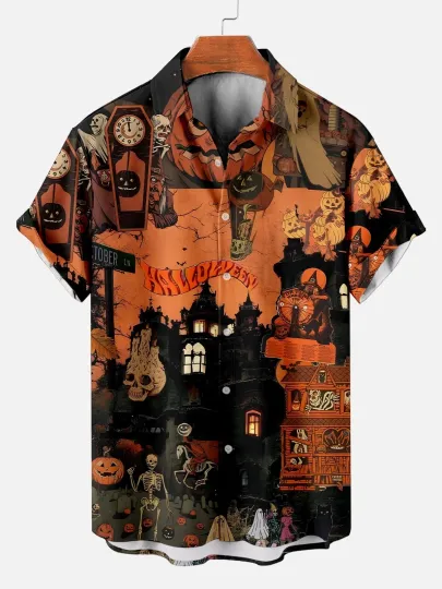 Discover Halloween graphic Hawaiian Shirt Summer Shirt, Unisex MenS-5XL