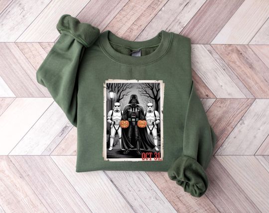 Discover Star Wars Halloween Sweatshirt, Spooky Darth Vader Sweatshirt, Star Wars Oct 31 Sweatshirt, Halloween Stormtrooper Sweatshirt