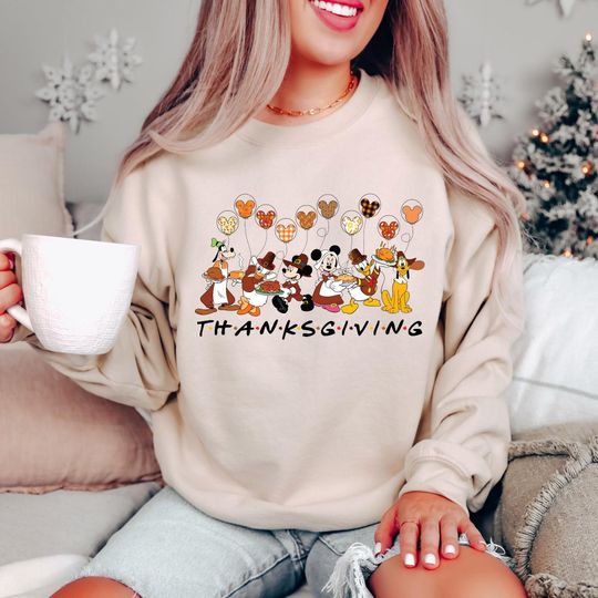 Mickey And Friends Thanksgiving Shirt, Happy Thanksgiving Shirt, Disney Thanksgiving Sweatshirt, Gift For Thanksgiving, Family Thanksgiving