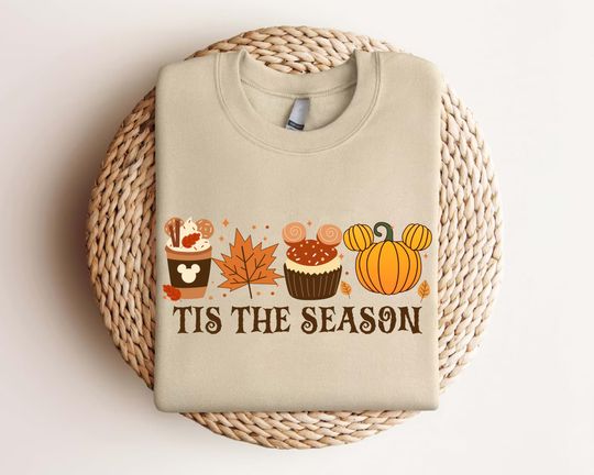 Discover This The Season Disney Shirt, Halloween Disney Autumn Shirt, Pumpkin Spice Disney Pullover, Thanksgiving Disney Outfit, Cozy Fall Disney Tee