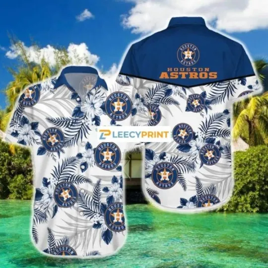Discover Houston Baseball American Pattern Tree Gift Hawaiian Shirt, Gift for Fan