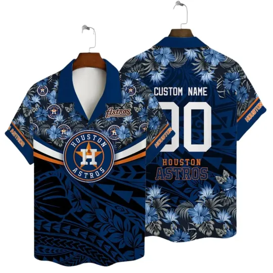 Personalized Houston Baseball Night Bloom Summer Aloha Unisex Hawaiian Shirt, Gift for Fan