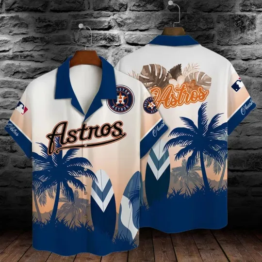 Discover Houston Baseball Sunset Vibe Summer Aloha Unisex Hawaiian Shirt, Gift for Fan