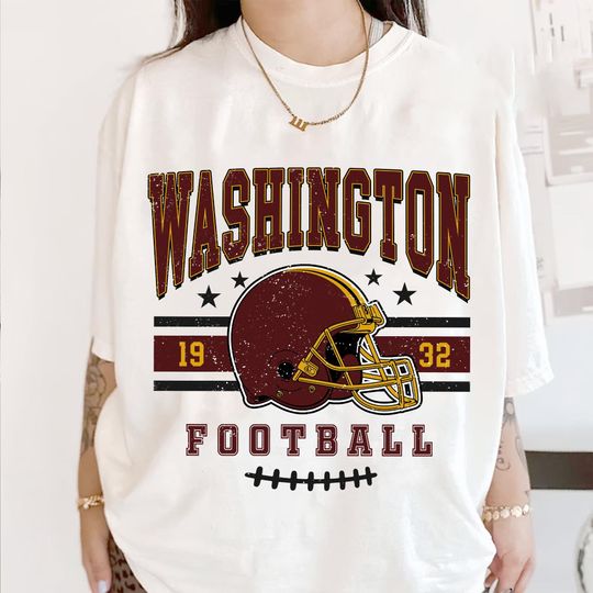 Discover Washington Football Vintage Style T-Shirt, Washington Crewneck Commander Shirt