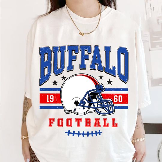 Discover Vintage 90s Style Buffalo Football Sweatshirt, Game Day Shirt, Buffalo Football