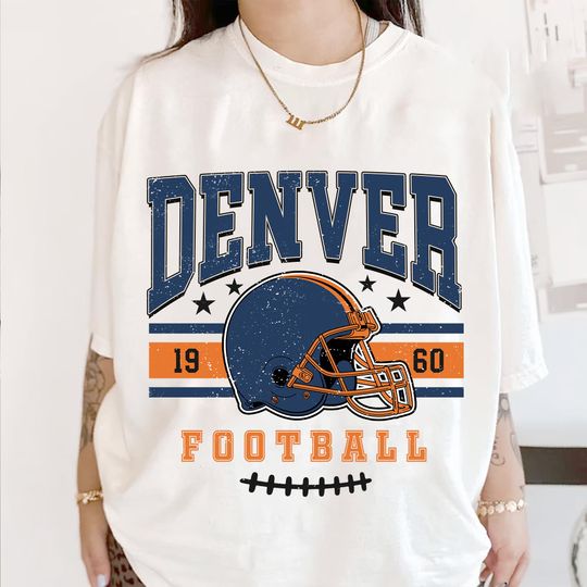 Discover Vintage 90s Style Vintage Denver Football Style Sweatshirt, Sunday Football Shirt