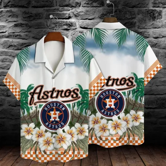 Discover Houston Baseball Paradise Vibes Summer Aloha Unisex Hawaiian Shirt, Gift for Fan