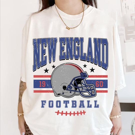 Discover Vintage 90s Style New England Football Shirt, Classic Sports Gift Pullover