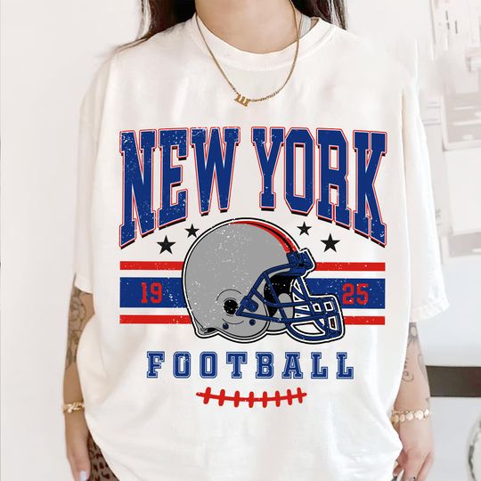 Discover Vintage 90s Style Giant Shirt, New York Football Shirt, New York Fan Gift