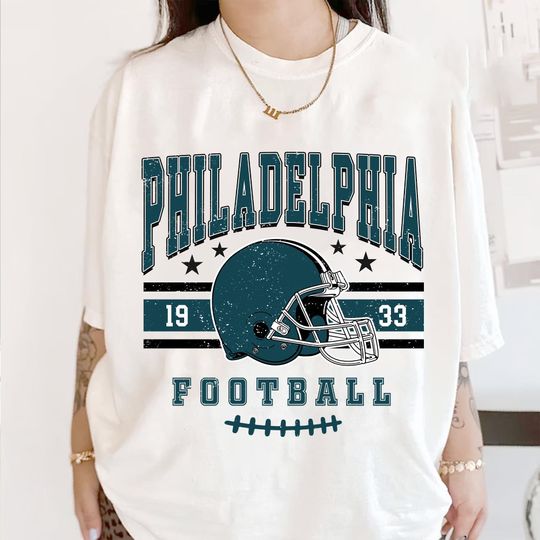 Discover Vintage 90s Style Philadelphia Football Shirt, Football Season Gift For Fans