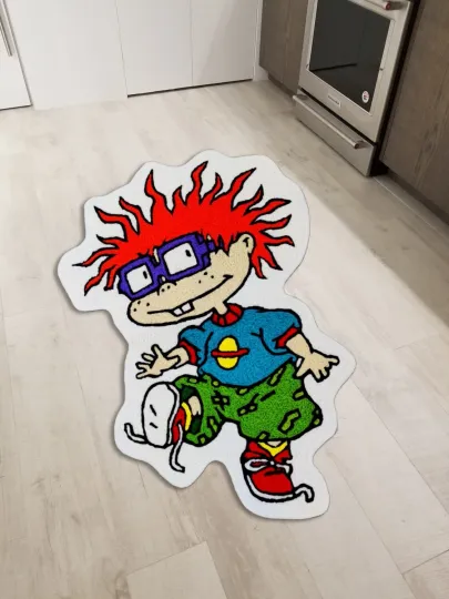 Kids Cartoon Nick 90s Shaped Floor Mat Runner Rug Wool Carpet for Living Room