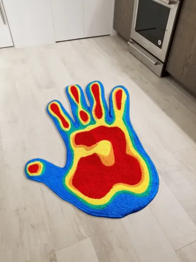 Discover Heatmap Hand Palm Bedroom Floor Mat Area Runner Rug Modern Living Room Rug