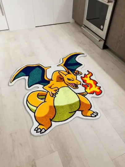 Charizard Anime Bedroom Floor Mat Area Runner Rug Modern Living Room Carpet