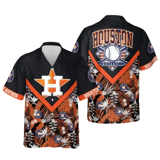 Discover Houston Baseball Vintage Baseball Tropical Hawaiian Shirt Summer Aloha, Gift for Fan