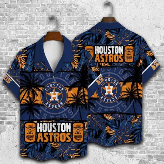 Discover Houston Baseball Midnight Tropics Summer Aloha Unisex Hawaiian Shirt, Gift for Fan