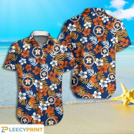 Houston Baseball Habicus Tropical Print Hawaiian Shirt, Houston Baseball Beach Hawai