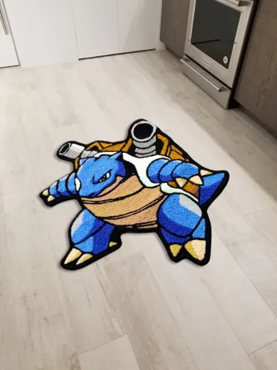 Blastoise Japanese Anime Floor Mat Modern Area Rug Living Room Accent Carpet