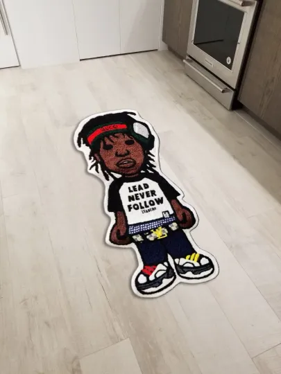 Chief Keef Glo Gang Floor Mat Runner Rug for Living Room Accent Wool Carpet