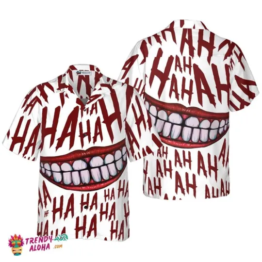 Discover Scary Halloween Clown Smile Hawaiian Shirt